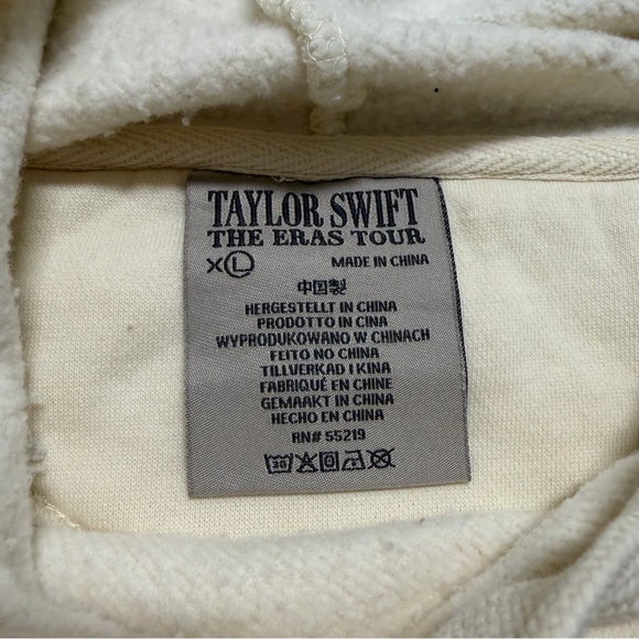 Taylor Swift 2023 The Eras Tour Concert Official Cream Hoodie Merch Sweatshirt L - Picture 5 of 12
